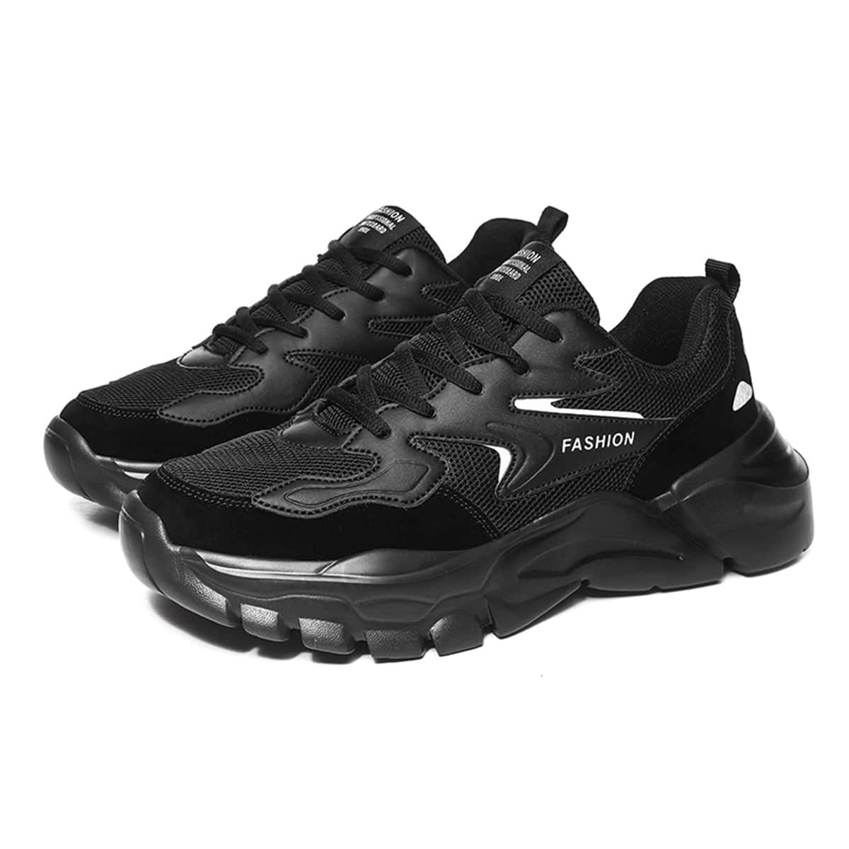 

Guys Lace-up Chunky Sneakers, Black