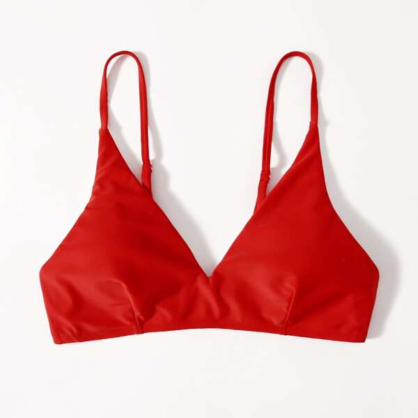 

Solid Bikini Top, Red