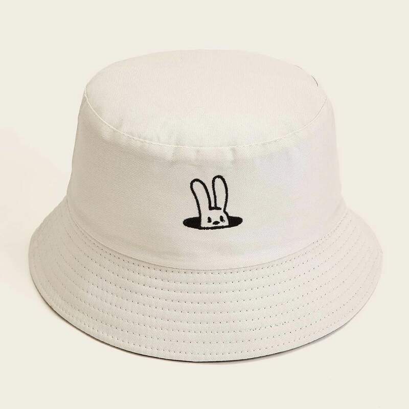 

Cartoon Rabbit Bucket Hat, Beige