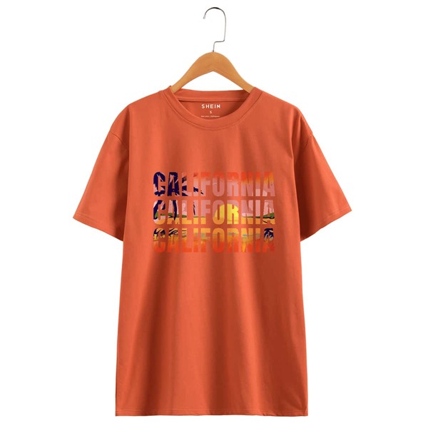 

Letter Graphic Short Sleeve Tee, Burnt orange