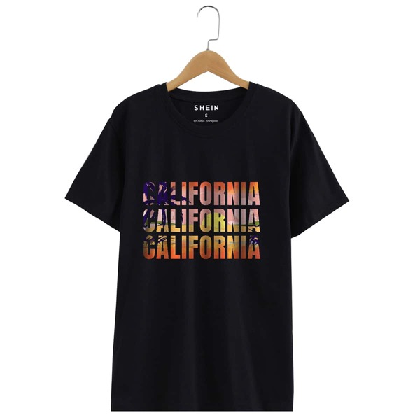 

Letter Graphic Short Sleeve Tee, Black