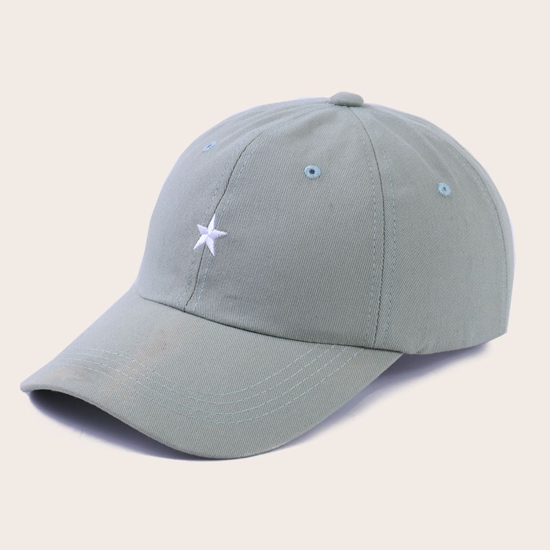 

Star Embroidery Baseball Cap, Mint green