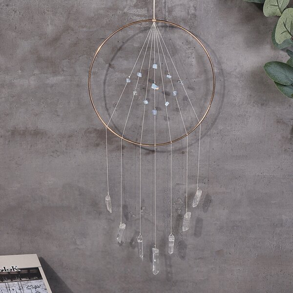 

1pc Crystal Decor Wall Hanging, Gold