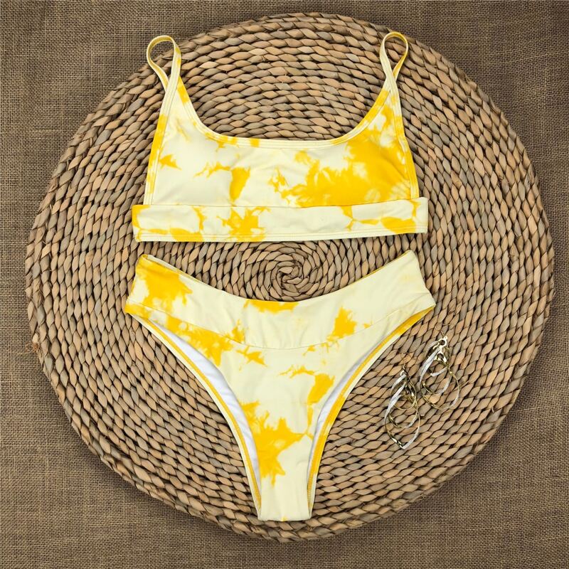 

Tie Dye Bikini Swimsuit, Yellow