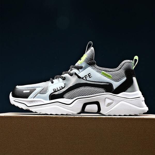 

Men Lace Up Front Chunky Sneakers, Grey