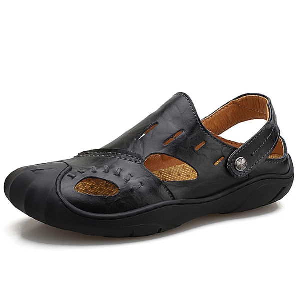 

Men Cut Out Slingback Sandals, Black