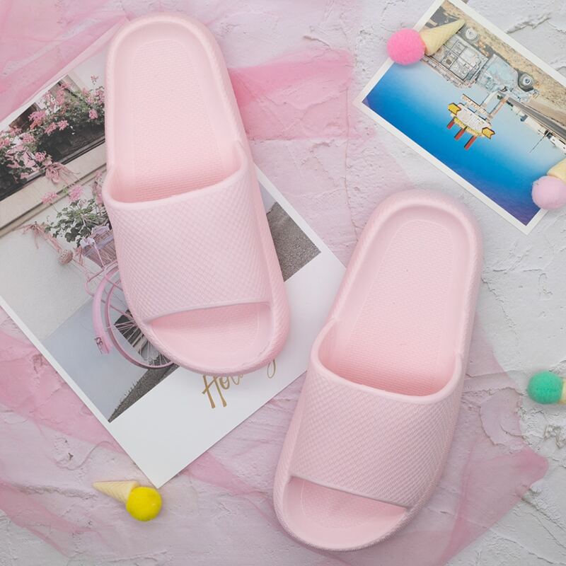 

Minimalist Open Toe Slides, Pink