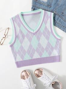 SHEIN Unity Knit ngọn Hình học Sẵn sàng - Nhiều màu - Xem 1