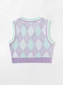 SHEIN Unity Knit ngọn Hình học Sẵn sàng - Nhiều màu - Xem 2