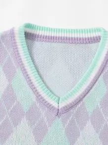 SHEIN Unity Knit ngọn Hình học Sẵn sàng - Nhiều màu - Xem 3