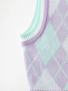 SHEIN Unity Knit ngọn Hình học Sẵn sàng - Nhiều màu - Xem 5