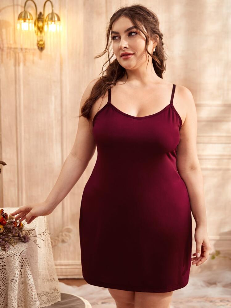 red lace dress ebay SHEIN Plus Size Soft Pink Lace Contrast V-Neck Mid-Length Night Dress Women's Nightgowns Nightdress Nighties Sleepwear Flare Sleeve Knitted,4XL