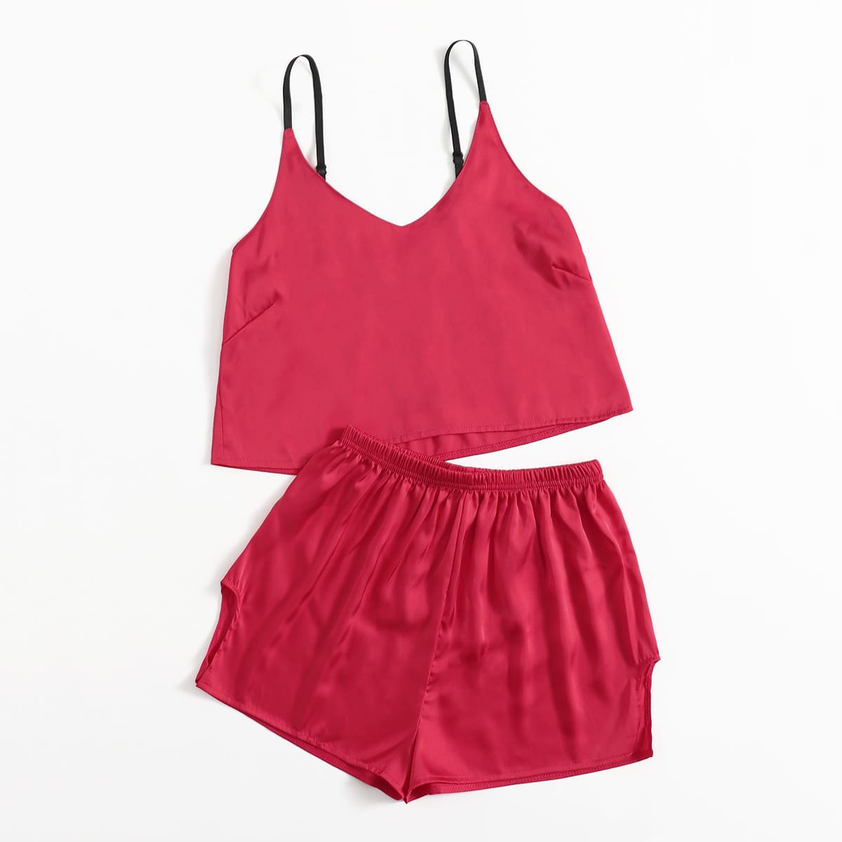 

Satin Cami Night Set, Red