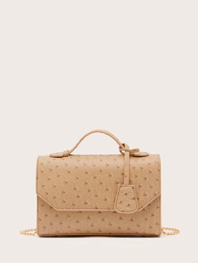 1pc Minimalist Chic Ostrich Grain Tote Handbag, Convenient For Holidays, Vacations, Outdoor Activities, Dating, Shopping, Gatherings, Parties