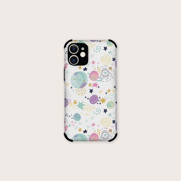 

Planet Print Phone Case, White