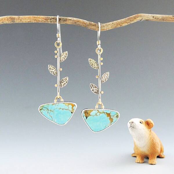 

Turquoise Decor Drop Earrings, Blue