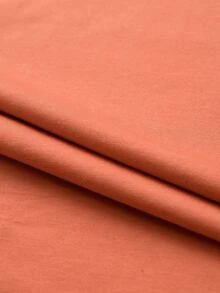 Heart And Slogan Graphic Tee - Burnt Orange - View 5