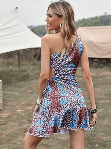 Đầm Cổ ruffle Thú vật Giải trí - Nhiều màu - Xem 2