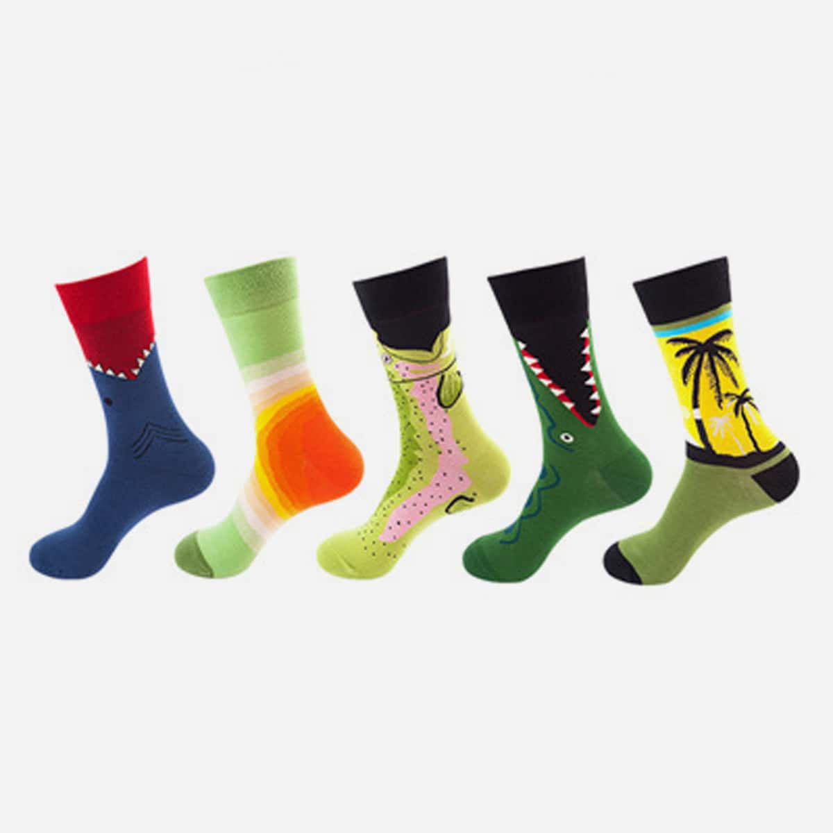 

1pair Random Crew Socks, Multicolor