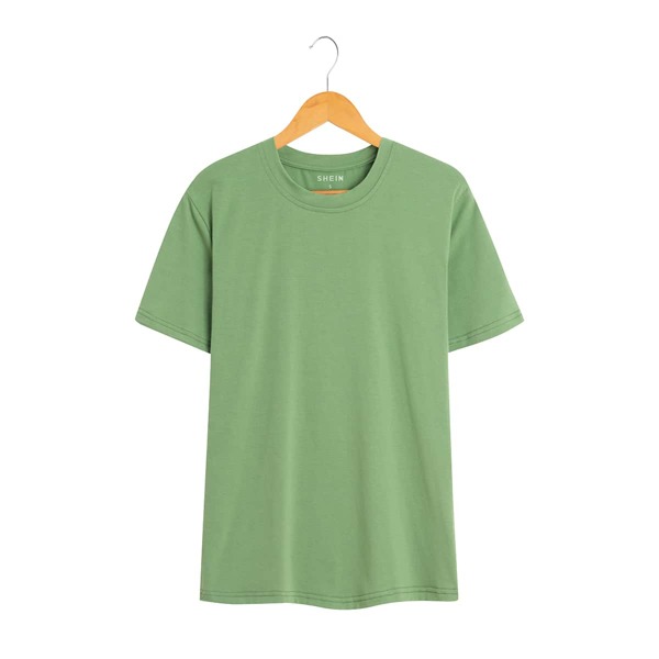 

Solid Drop Shoulder Tee, Green