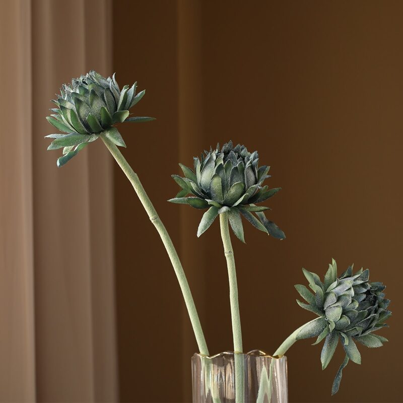 

1branch Artificial Saussurea, Dark green