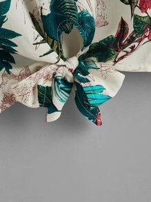 SHEIN LUNE Áo sơ mi Nút Thực vật Boho - Nhiều màu - Xem 3