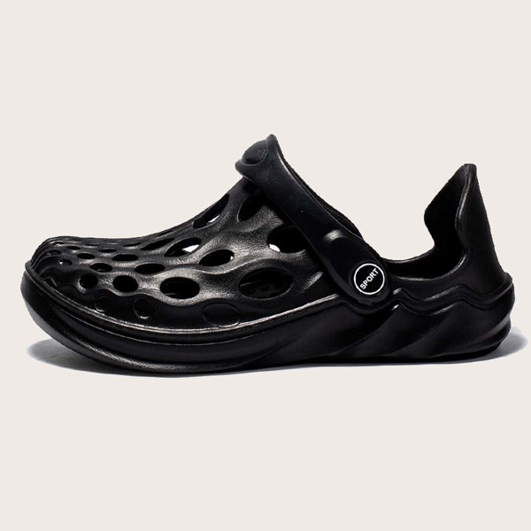 

Letter Graphic Vented Clogs, Black