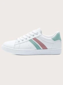 Color Block Skate Shoes - White - View 4