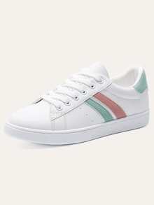 Color Block Skate Shoes - White - View 5