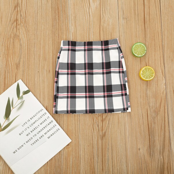 

Toddler Girls Plaid Straight Skirt, Multicolor