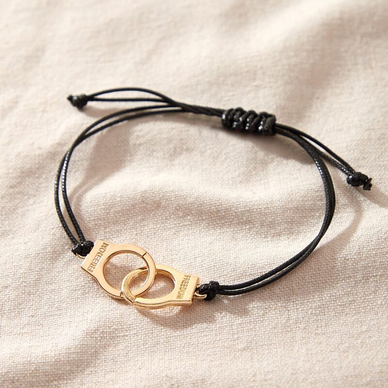 

Handcuffs Braided Bracelet, Black