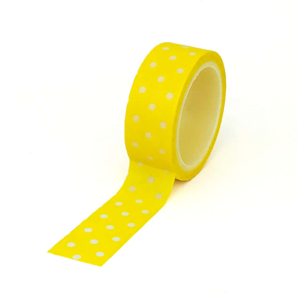 

1roll Polka Dot Pattern Decorative Tape, Yellow