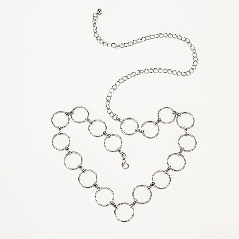 

Ring Linked Waist Chain, Silver