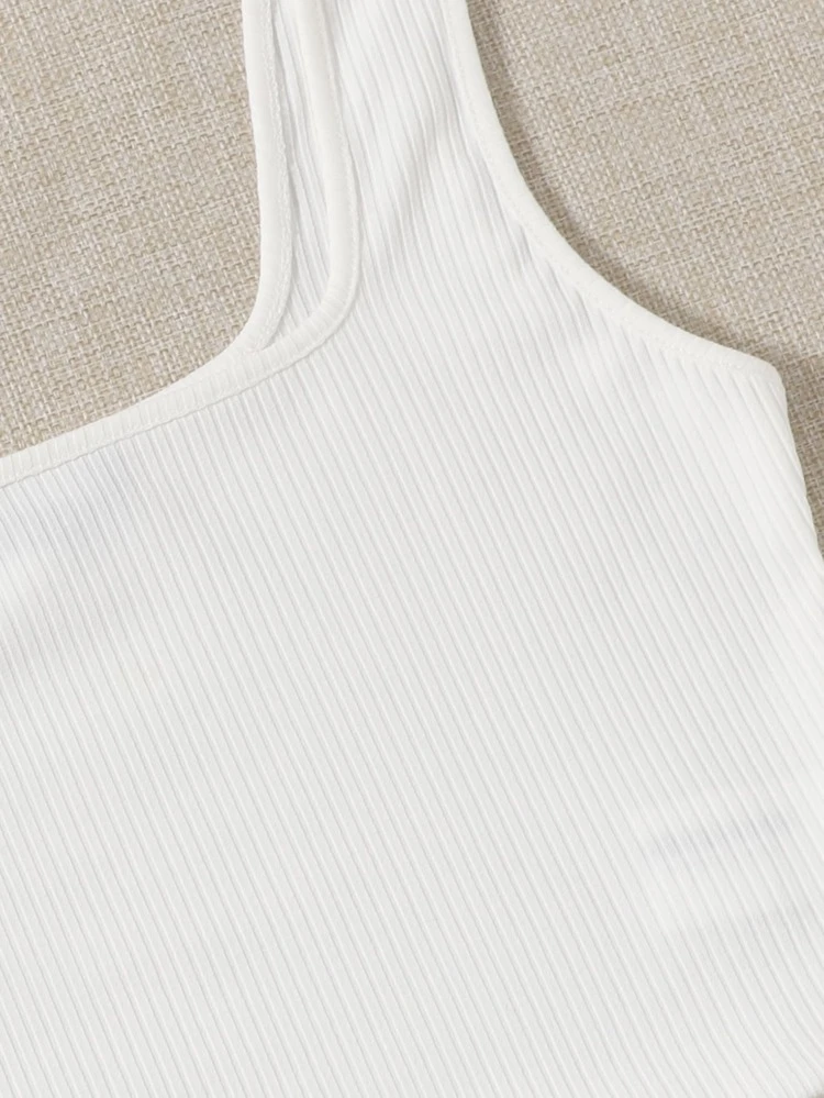 Lettuce Trim Tank Top & Wrap Tie Side Skirt Set