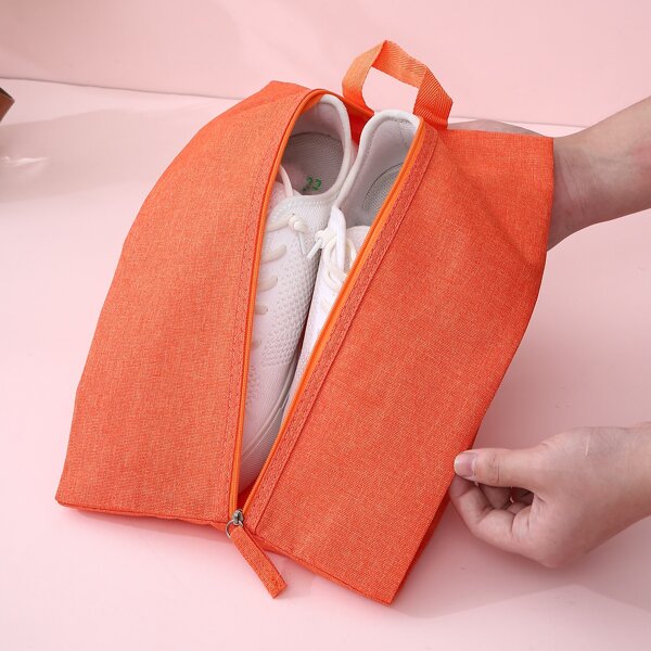 

1pc Portable Shoes Storage Bag, Orange