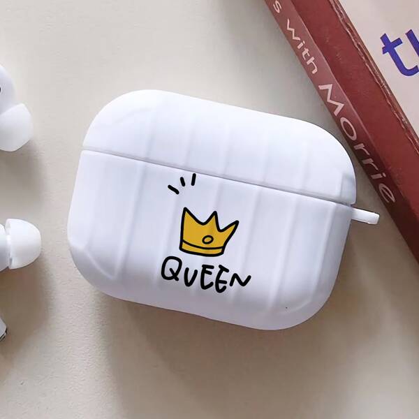 

Чехол для Airpods с мультипликационным принтом, Белый