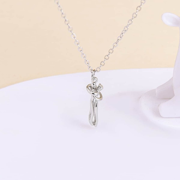 

Figure Charm Necklace, Silver