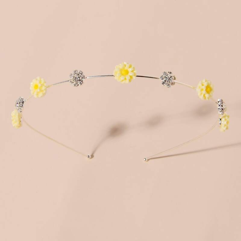 

Rhinestone Flower Headband, Multicolor