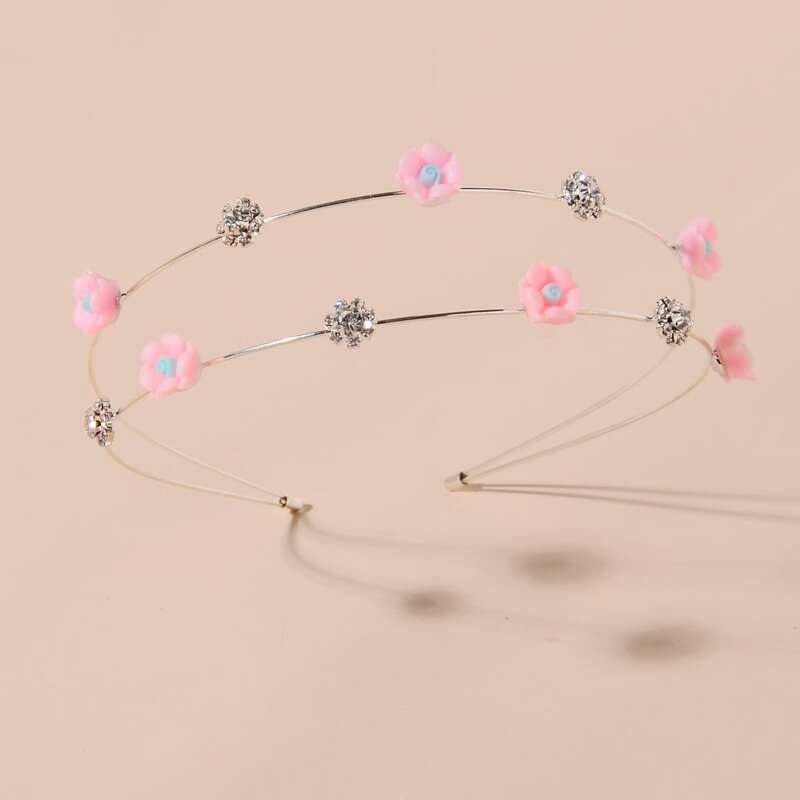 

Rhinestone Flower Headband, Multicolor