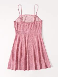 Dreamara Vestido de tirantes con planta - Rosa vieja - Ver 2