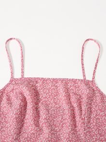 Dreamara Vestido de tirantes con planta - Rosa vieja - Ver 4