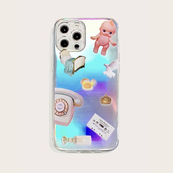

Cartoon Graphic Phone Case, Multicolor