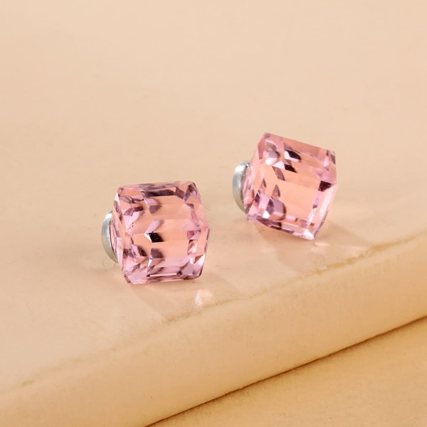 

Girls Crystal Decor Earrings, Pink