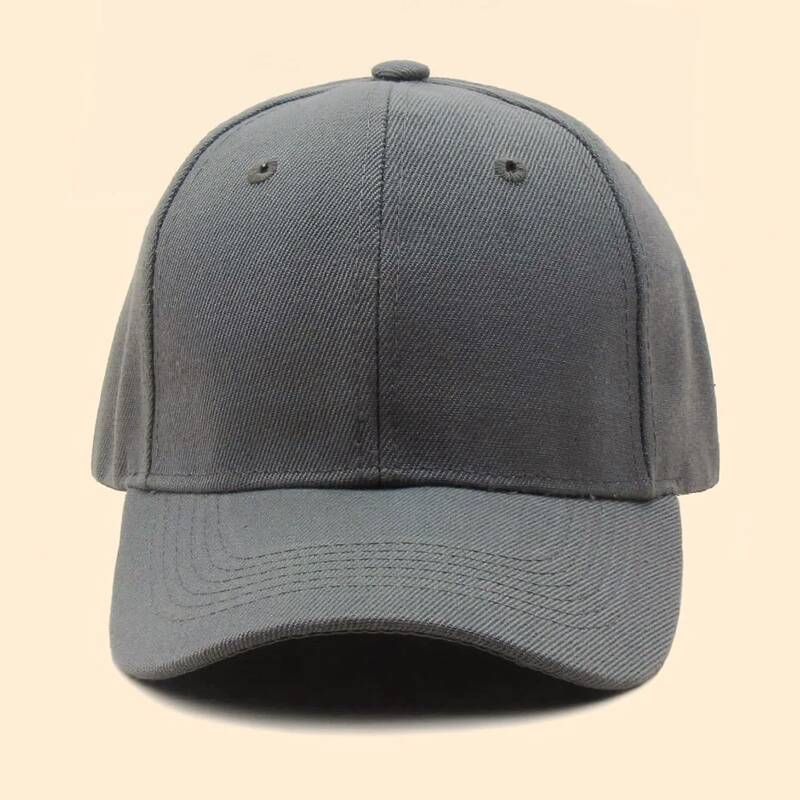 Solid Baseball Cap, Grey