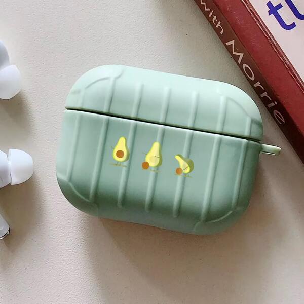 

Чехол для Airpods с мультипликационным принтом, Зелёный