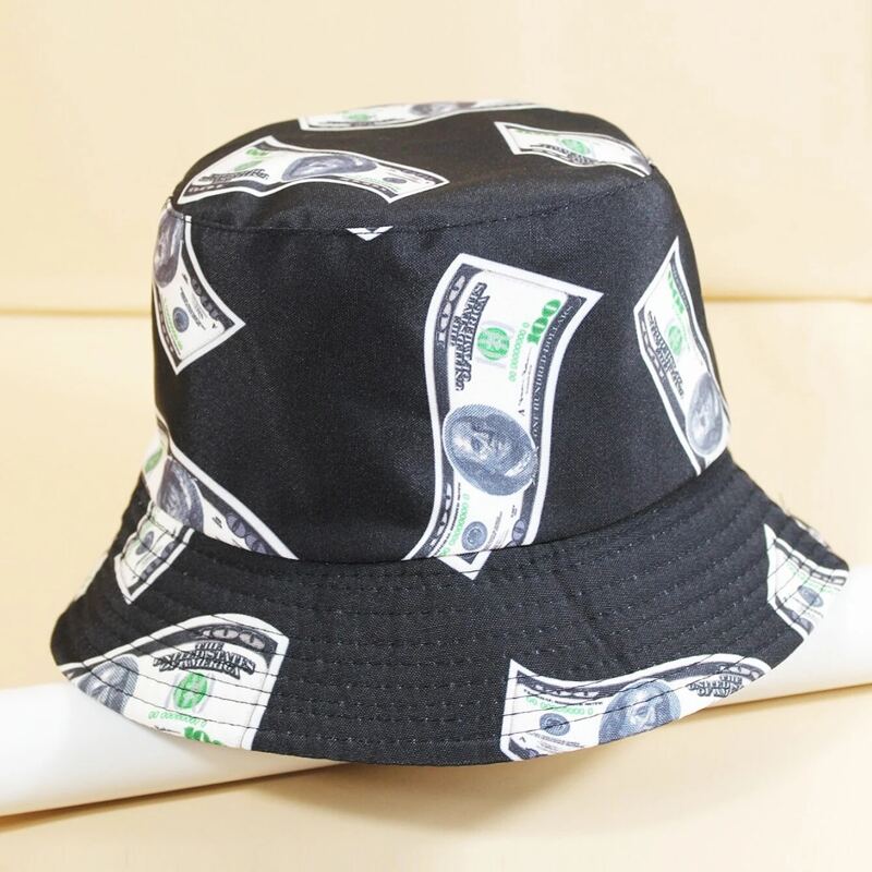 

Dollars Print Bucket Hat, Multicolor