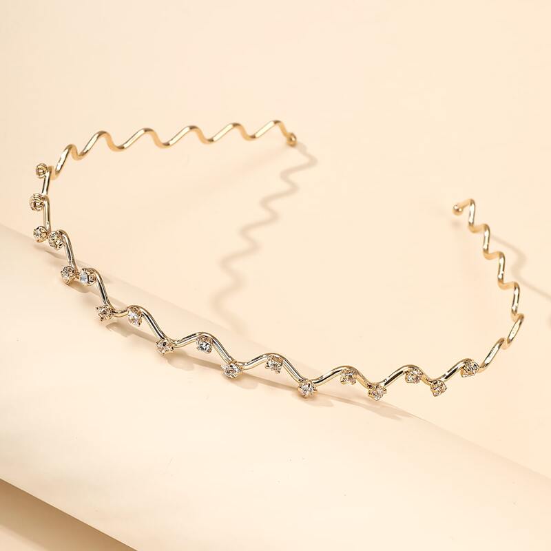 

Rhinestone Decor Headband, Gold