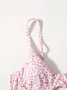 Ditsy Floral Underwire Bikini Set - Multicolor - View 3