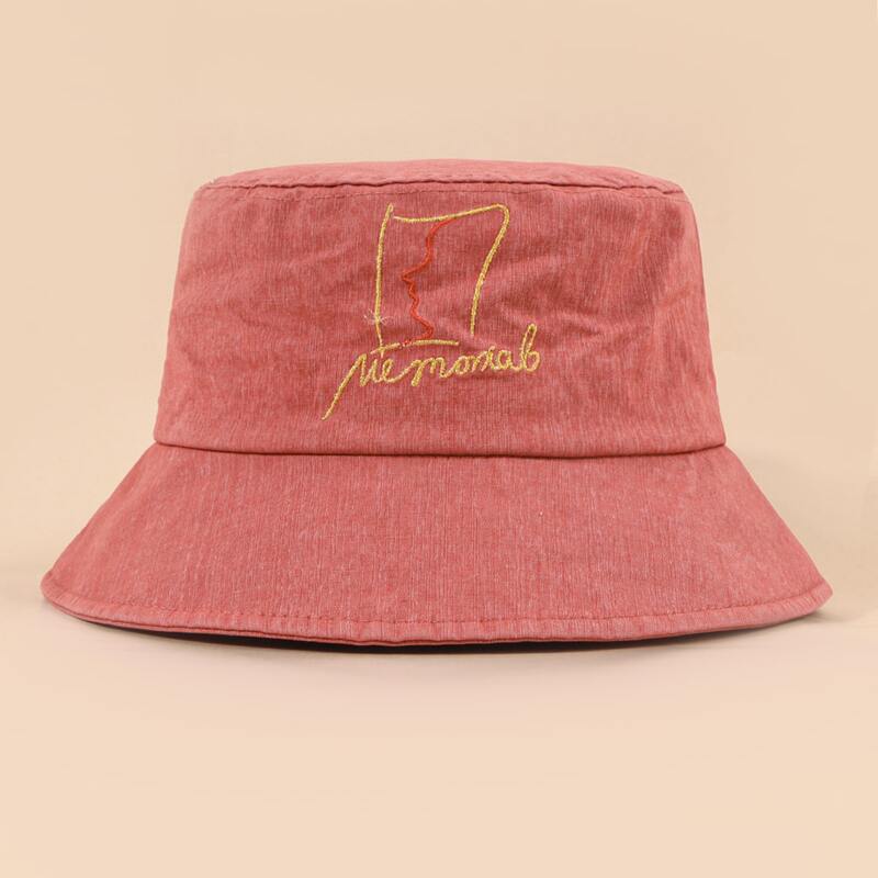 

Letter Embroidery Bucket Hat, Redwood