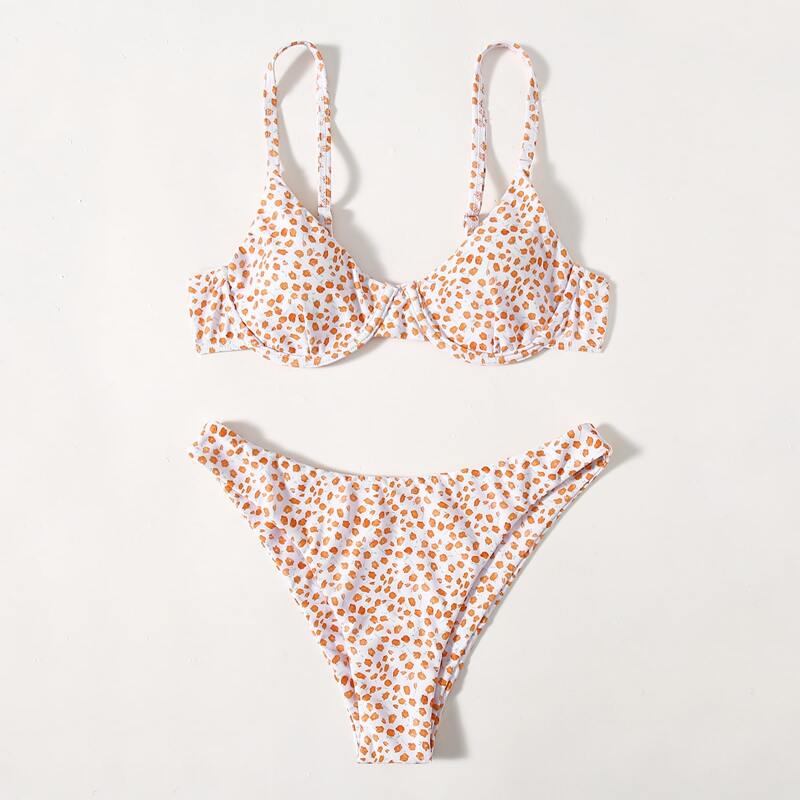 

Ditsy Floral Underwire Bikini Swimsuit, Multicolor
